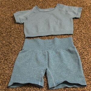 Blue Two-Piece Athletic Set